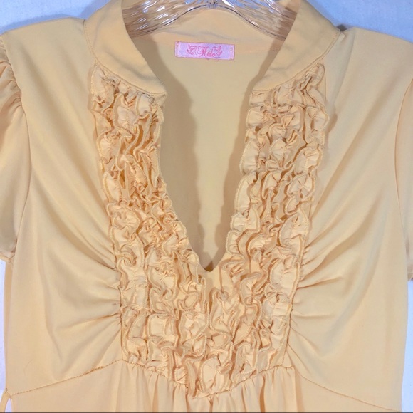 Halo Yellow Blouse Size Small Heart & Soul - Picture 5 of 7